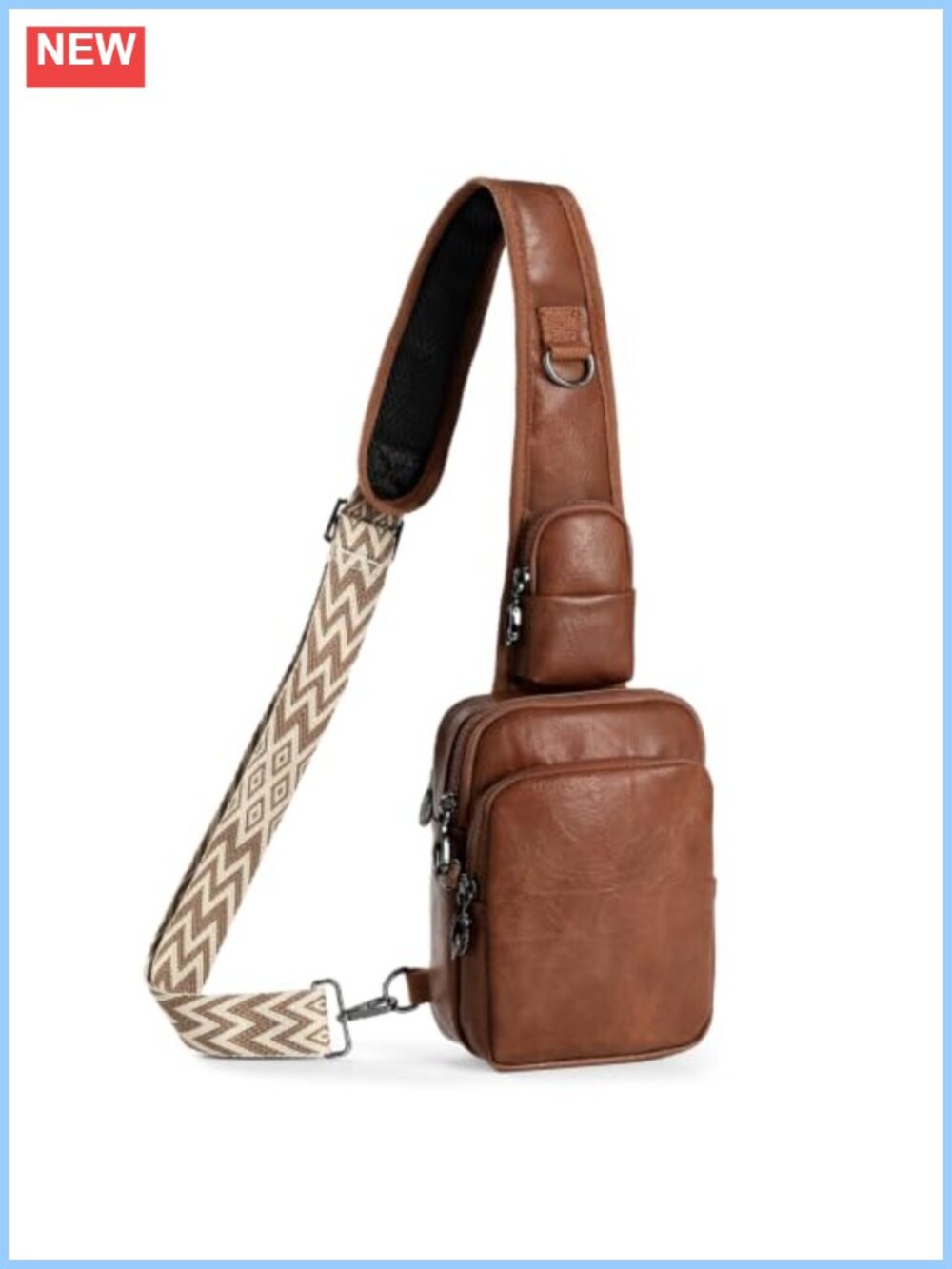 Sling Bag Anti-Theft RFID Crossbody PU Faux Leather Travel Everyday